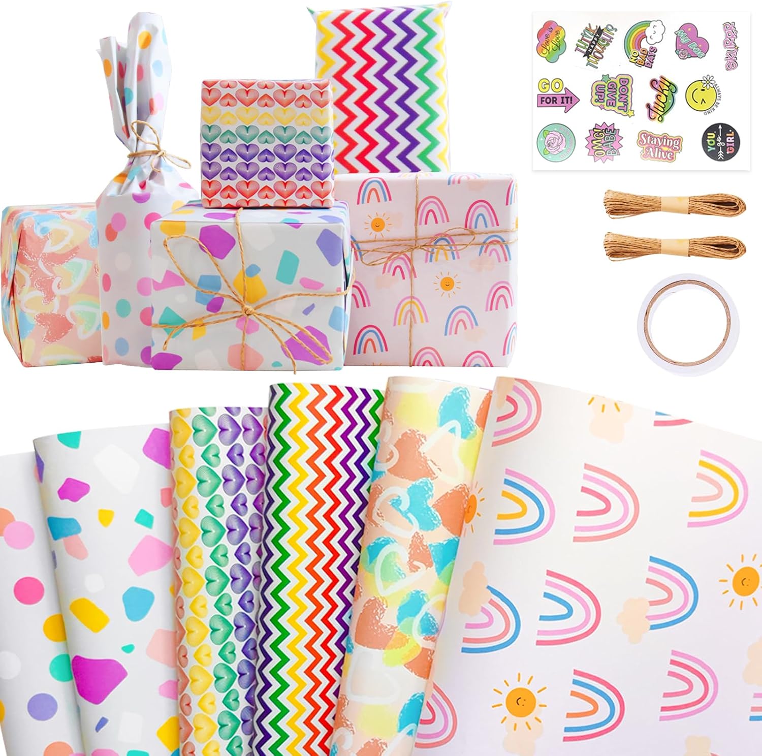 Niviy Wrapping Paper Sheets (70cm x 50cm) - Recyclable Gift Wrapping Paper Birth...