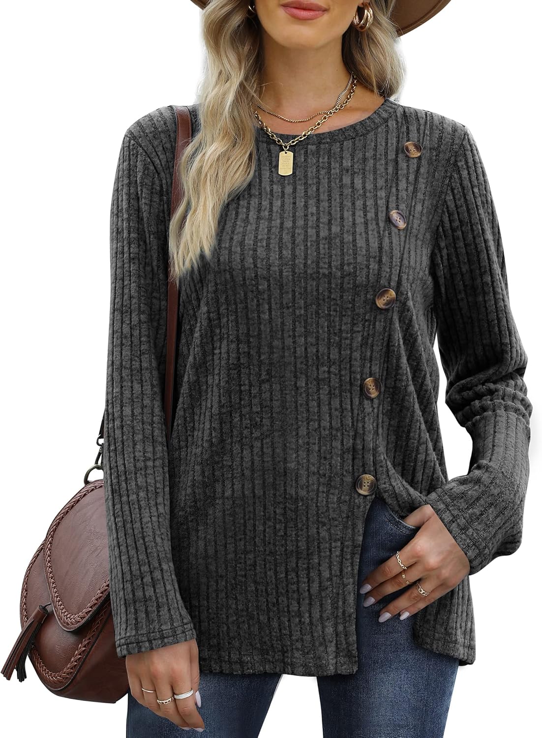 Aokosor Womens Long Sleeve Tops, Special Long Sleeve Jumpers for Ladies, Lightwe...