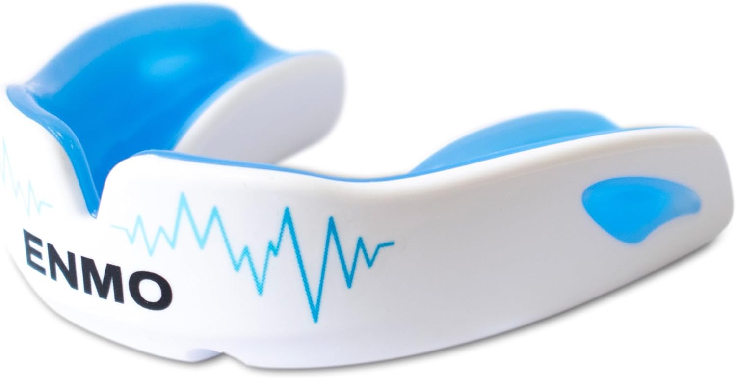 Enmo Maxilla Pro Mouthguard – with Case, Adults & Kids 10+, Triple Layer, Gel Ch...