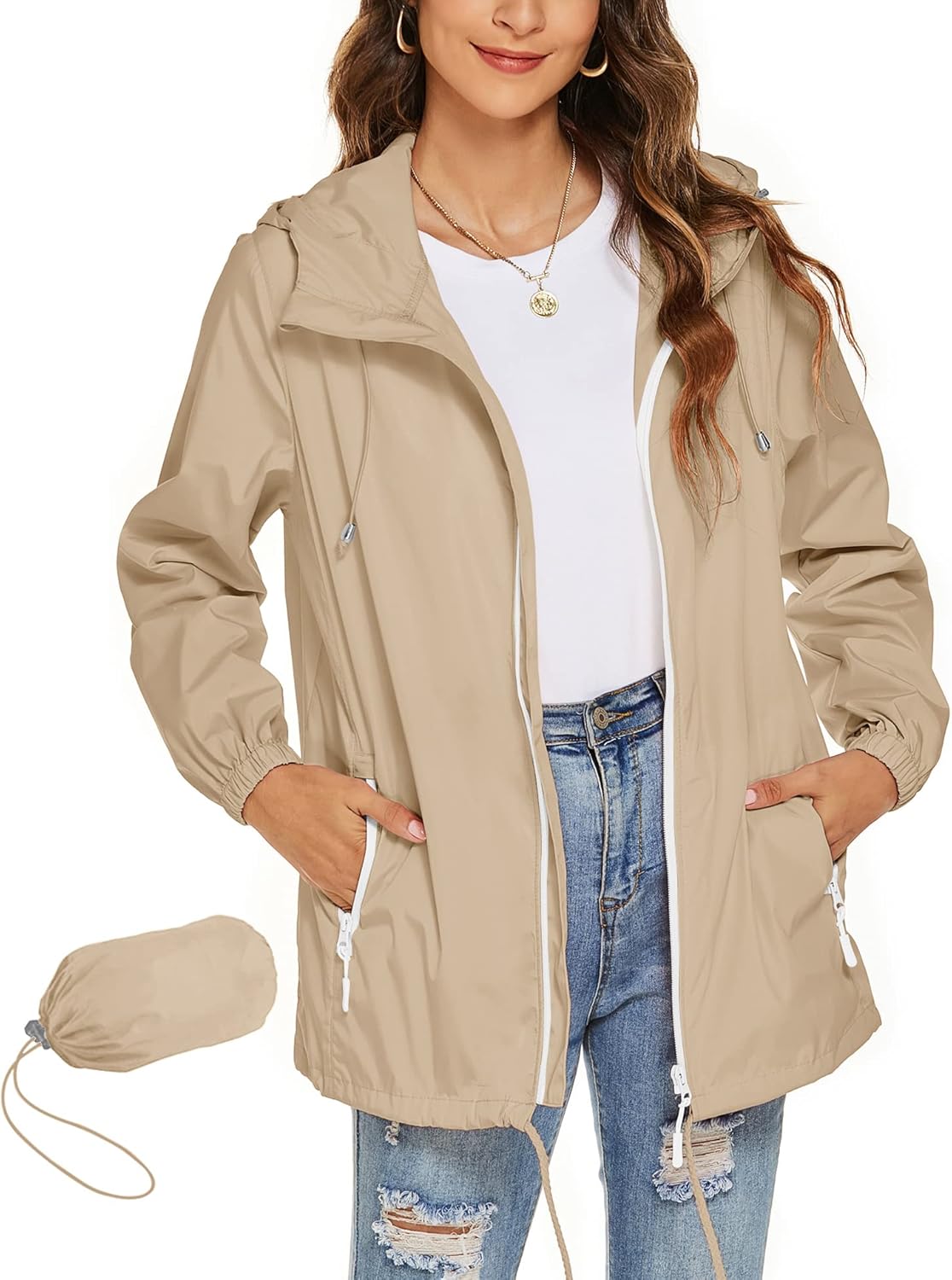 Rapbin Raincoat, Special Womens Waterproof Lightweight Rain Jacket, Innovative W...