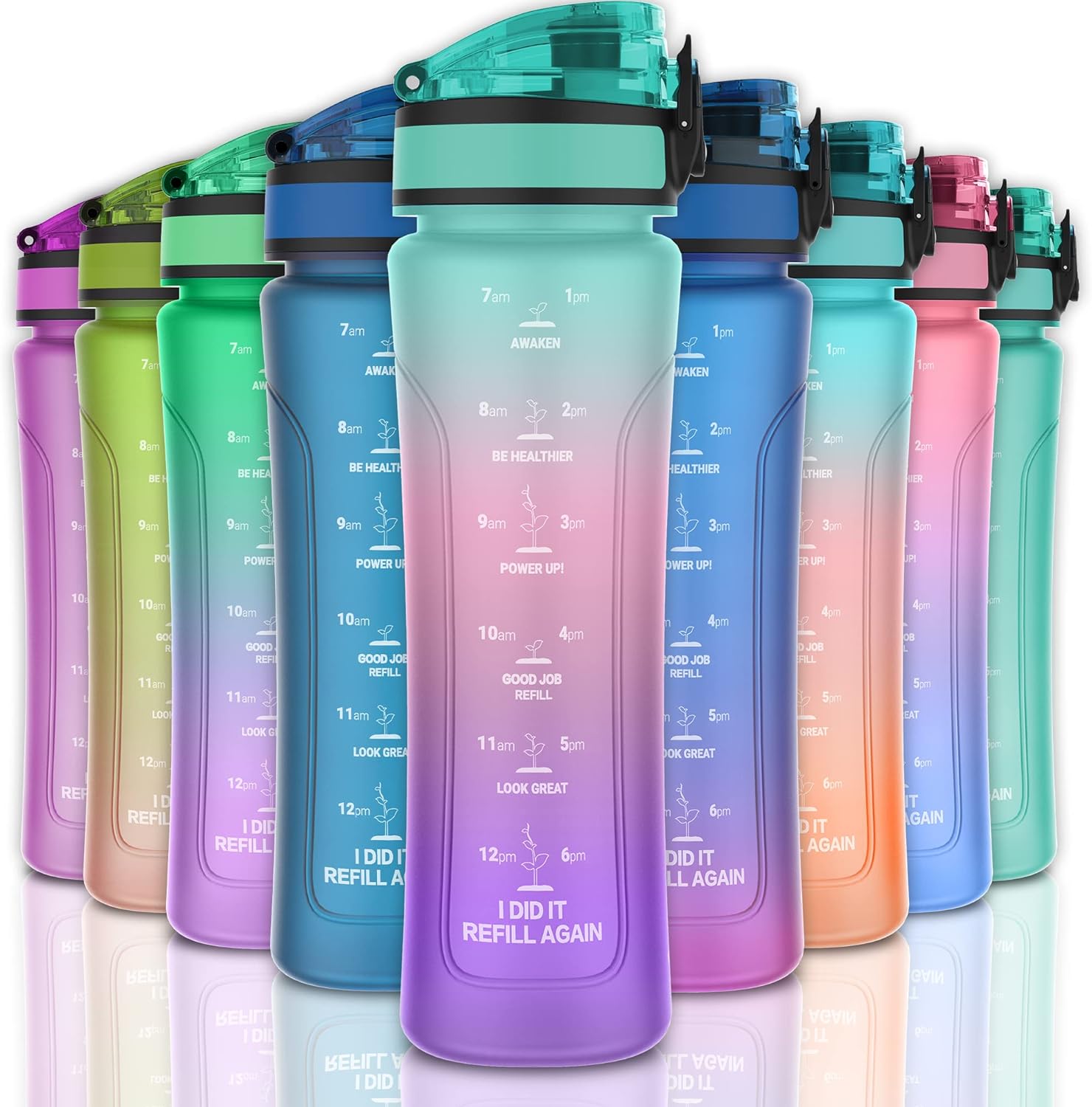 KITART 450ml Kids Sports Water Bottles, Special School Water Bottles with Chug L...