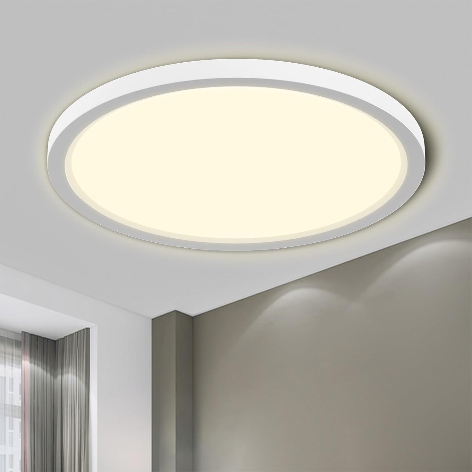 LQWELL® Ceiling Light LED Ceiling Lamp, IP44 Waterproof Bathroom Lamp Round Flat...