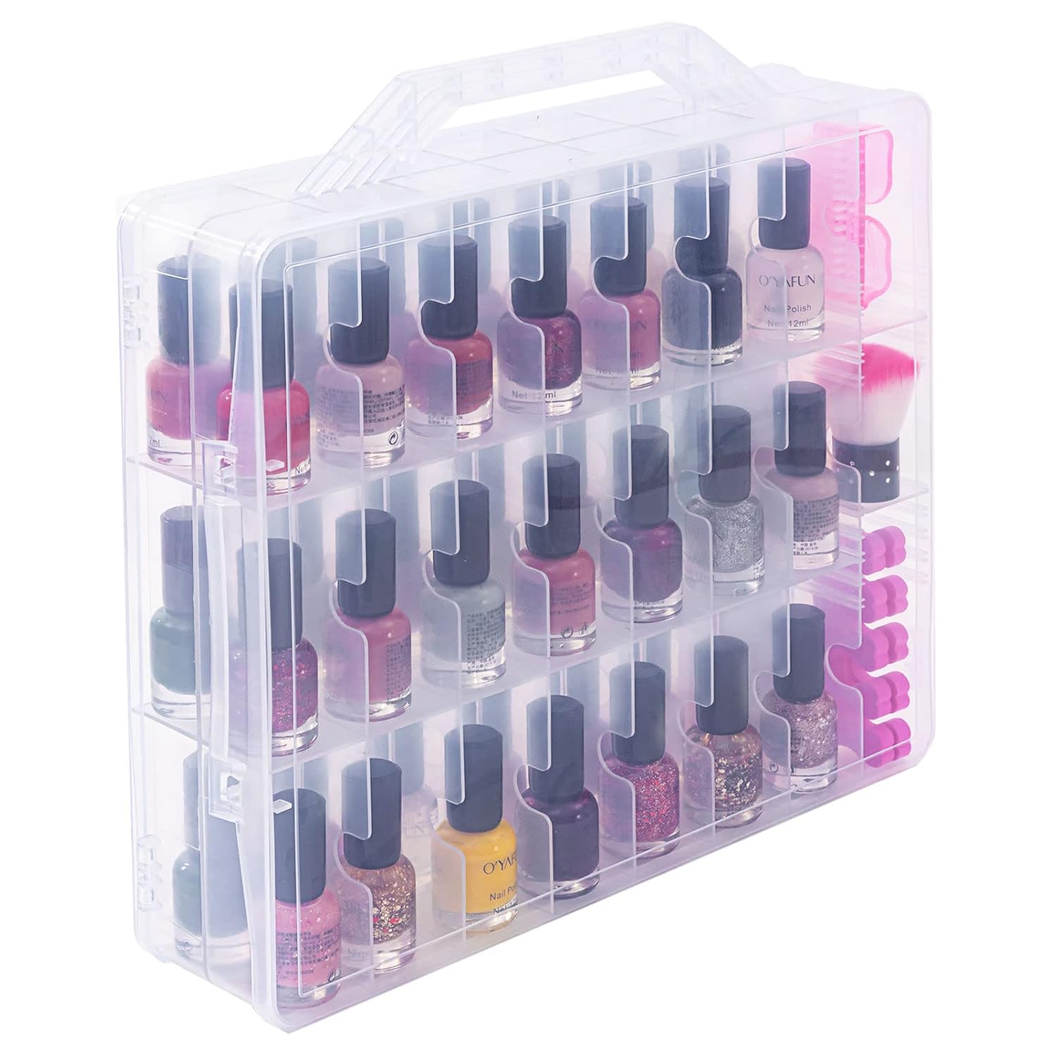 DreamGenius Gel Nail Polish Organizer, Special Organizer Case for 48 Bottles, In...