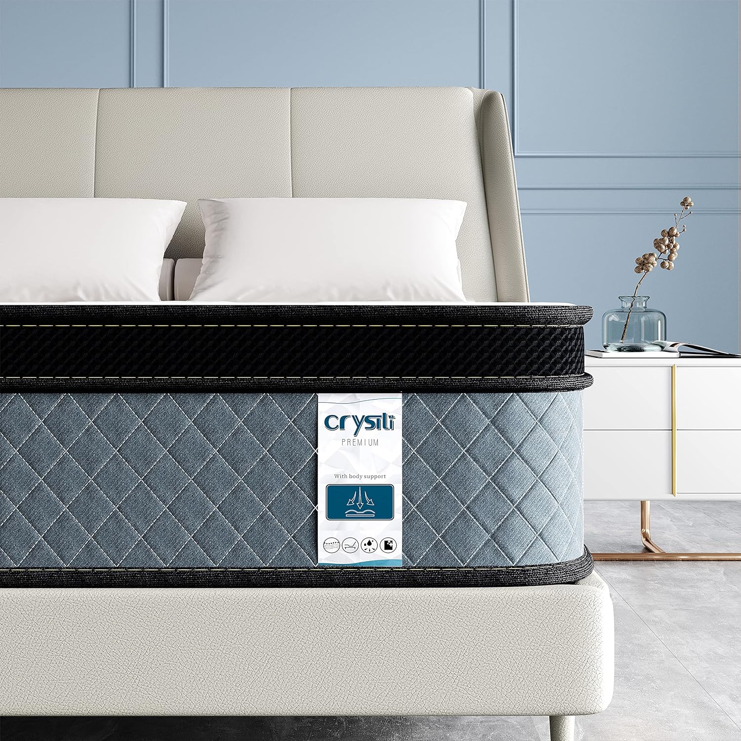 Crystli Full Mattress, 14 Inch Full Size Mattress in a Box Memory Foam Full Matt...
