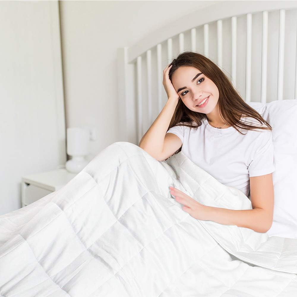 Cooling Queen Size Weighted Blanket, Unique Dornroscn 15lbs Blanket for Adults,...