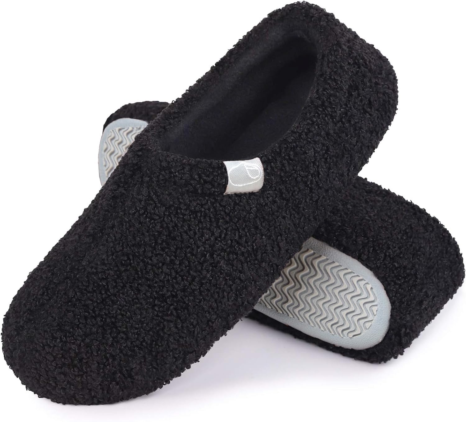 Slippers Women Ladies Fuzzy With Memory Foam Winter Comfort House Curly Fur Flee...