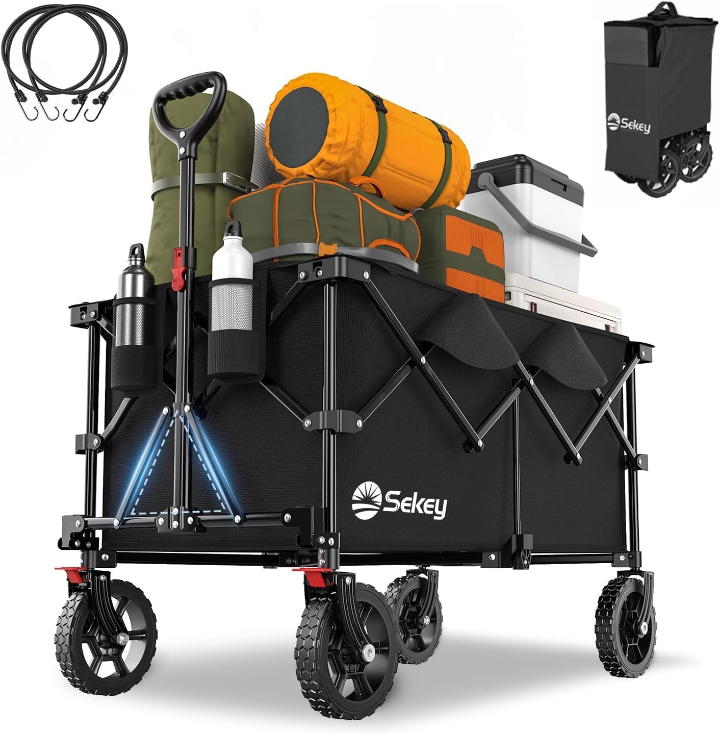 Sekey 200L Folding Festival Trolley with All-Terra...