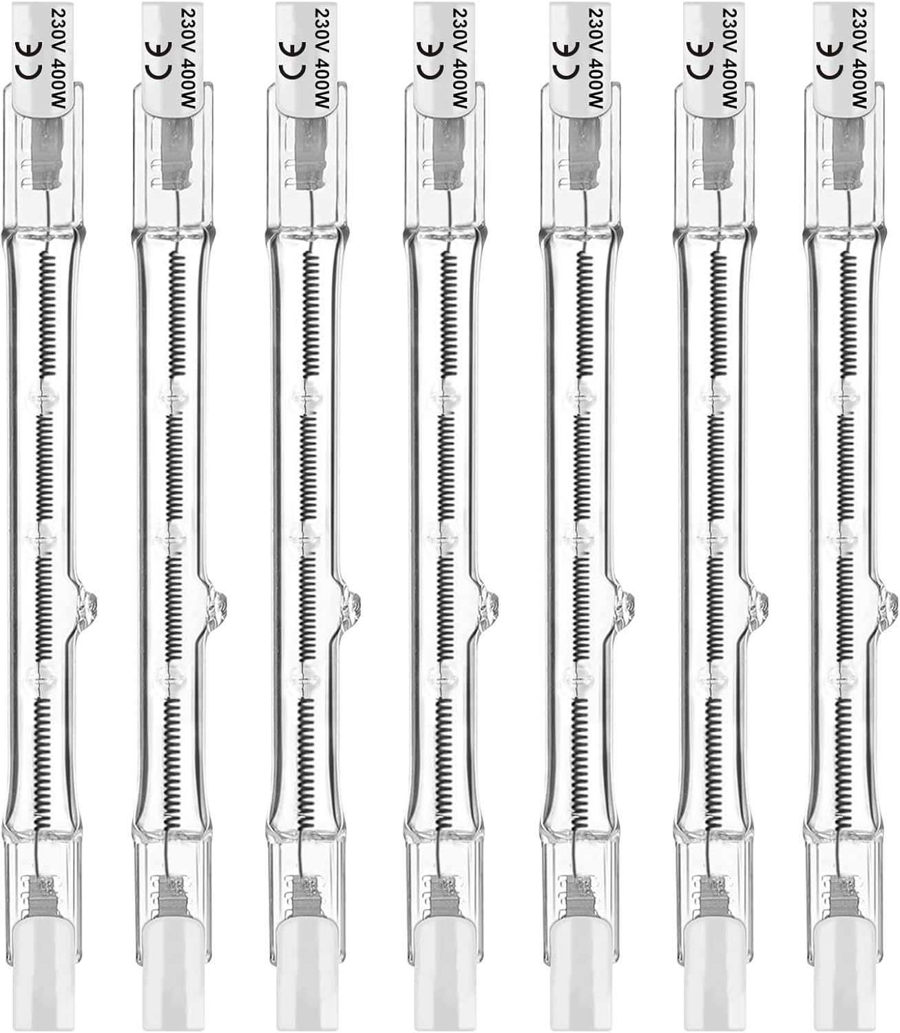 Jaenmsa r7s Halogen Light Bulbs, 7 Packs r7s Bulb 118mm Dimmable 230V 400w Halog...