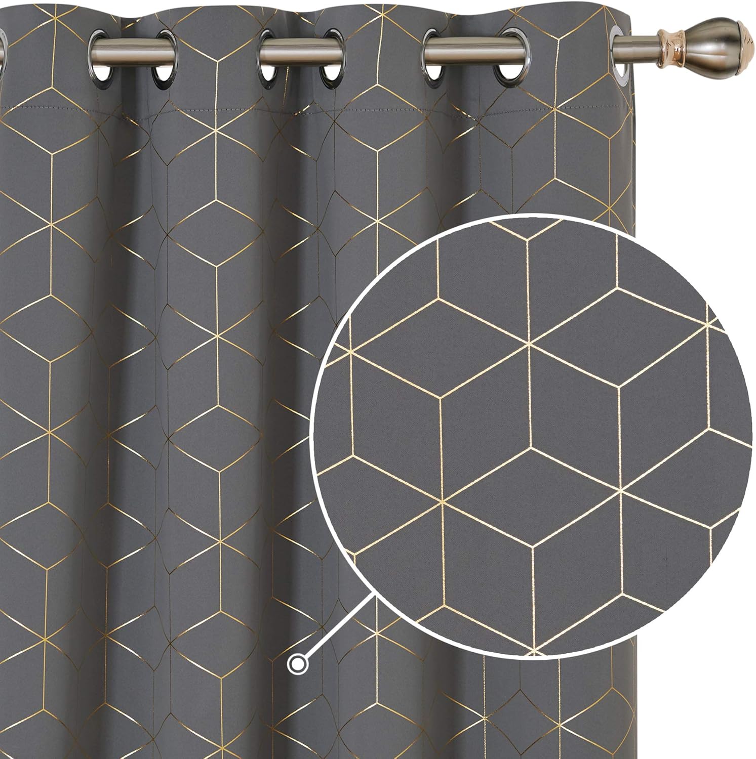 Deconovo Blackout Curtains, Special Eyelet Curtains for 66"x 72"(Width x Length)...