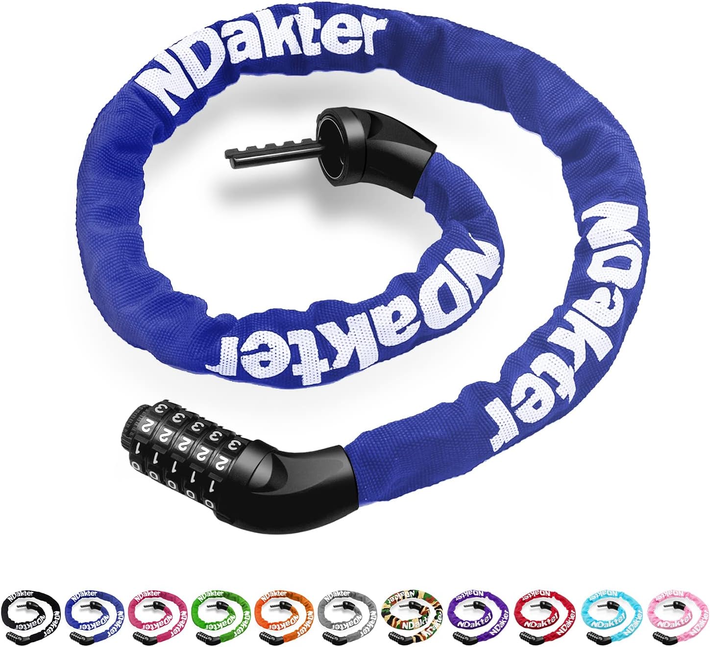 NDakter Bike Lock, 5 Digit Combination Bicycle Lock, Alloys Steel Bike Locks Hig...