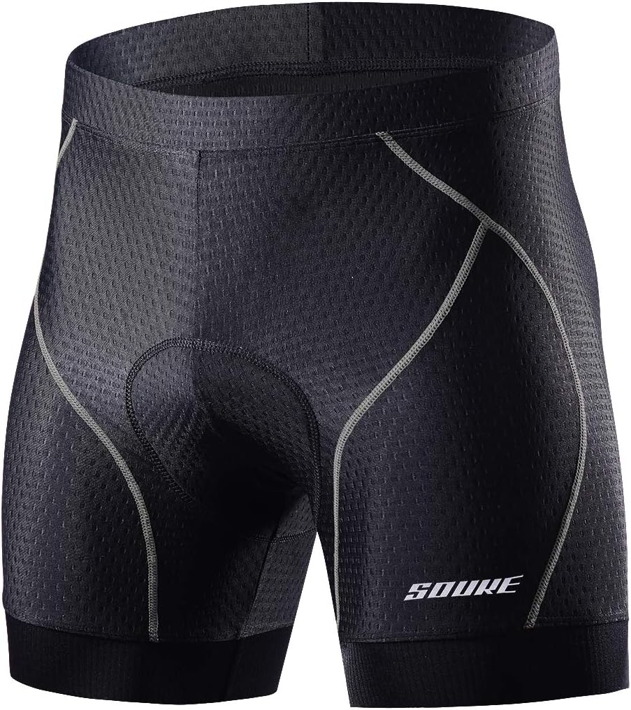 Souke Sports Men's Cycling Underwear, High-Quality Padded Bike Undershort Shorts...