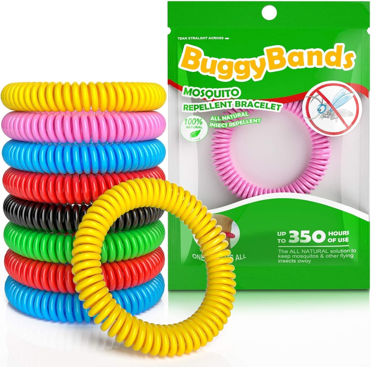 Mosquito Bracelets, Special 60 Pack Individually Wrapped Wristbands, Innovative...