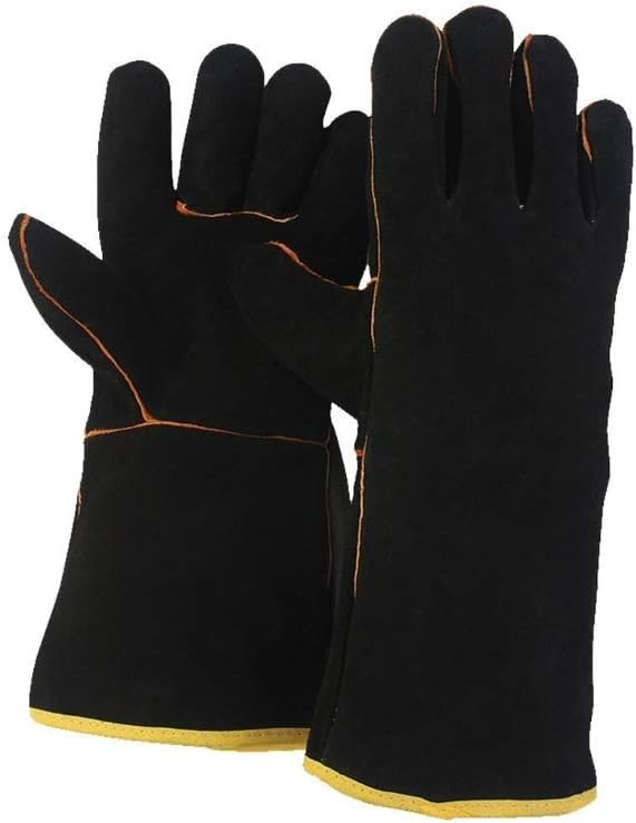 FZTEY Heat Resistant Fire Proof Guant, Welding High Temperature Gloves, Stove Lo...