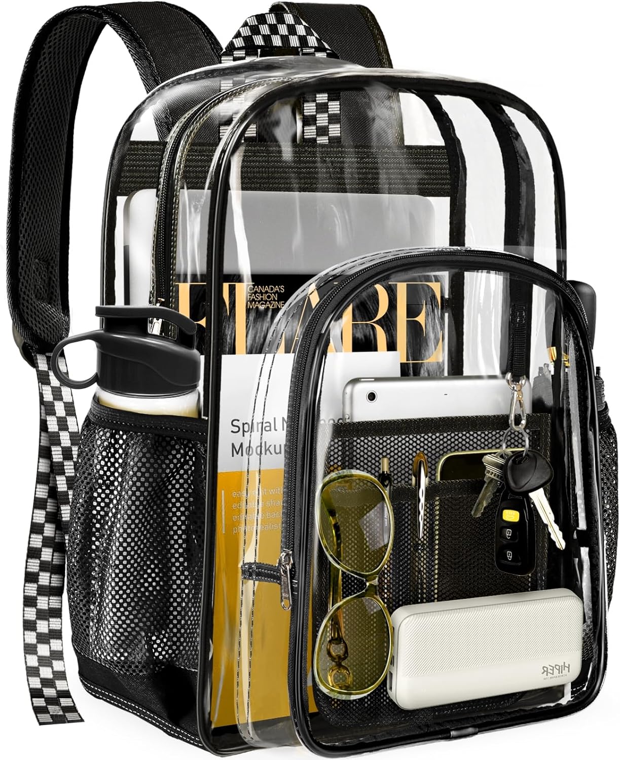 PAMANO Clear Backpack Transparent Heavy Duty Bookbag See Through Bag for College...