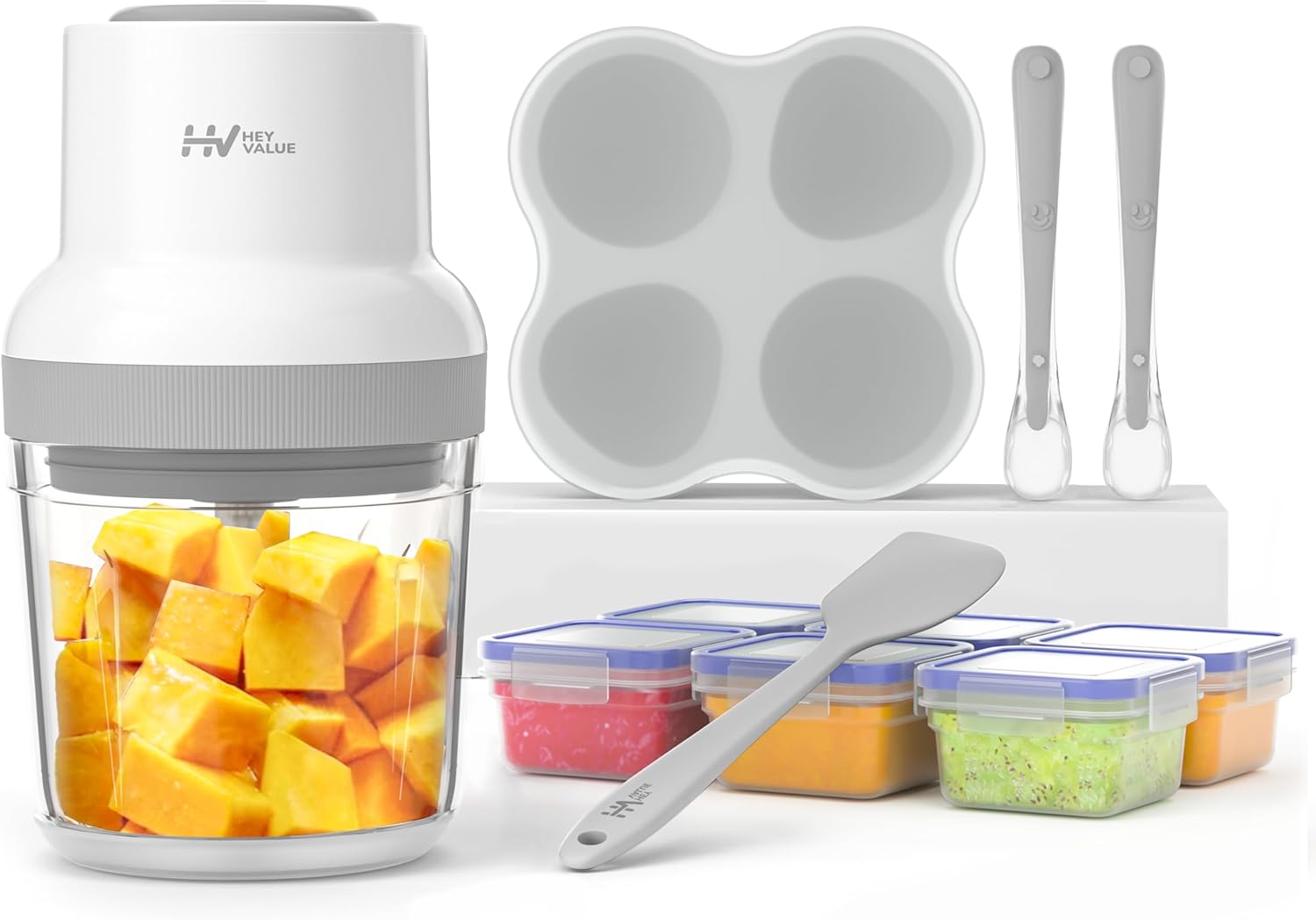 Baby Food Maker, HEYVALUE 13-in-1 Baby Food Processor Set for Baby Food, Fruit,...