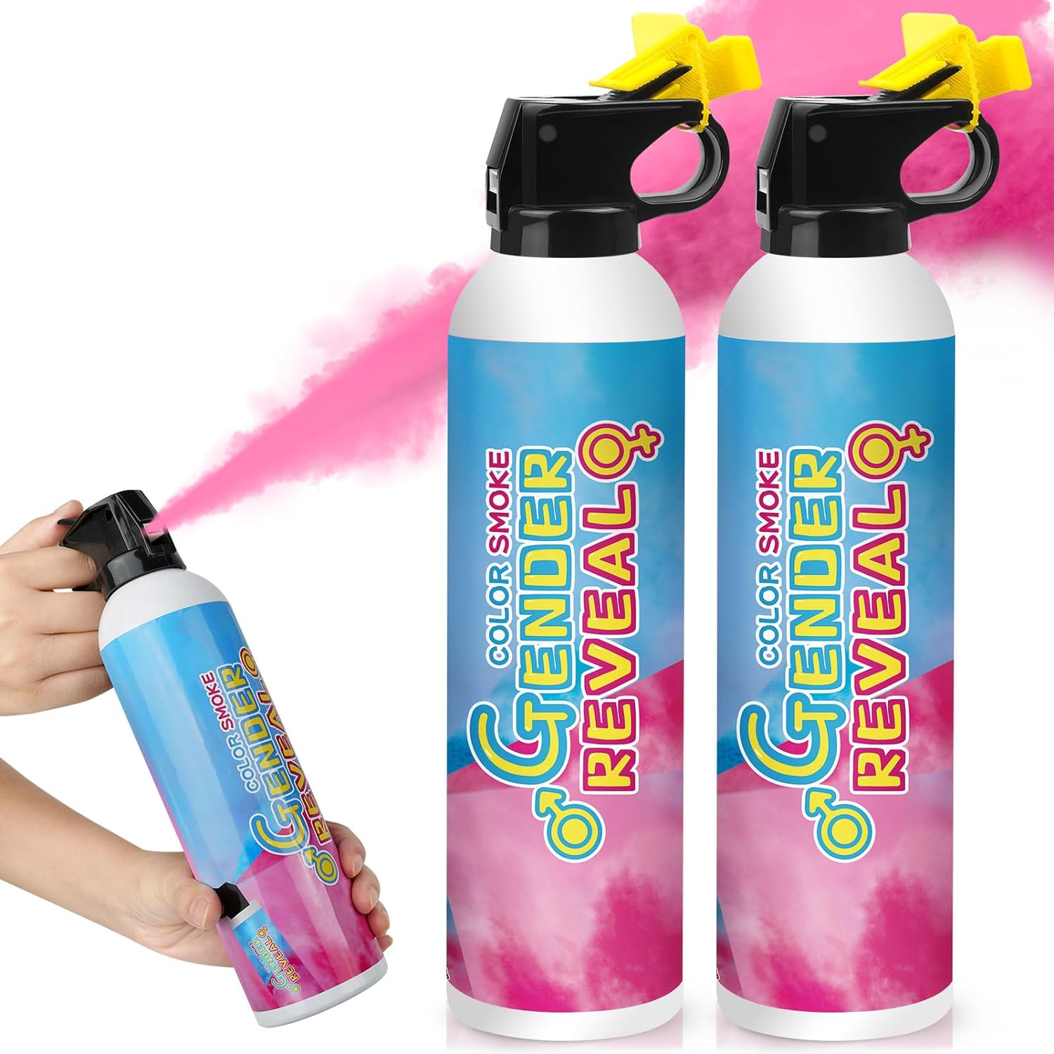 Merear Gender Reveal Fire Extinguisher 2 Packs, Gender Reveal Ideas, Baby Girl R...