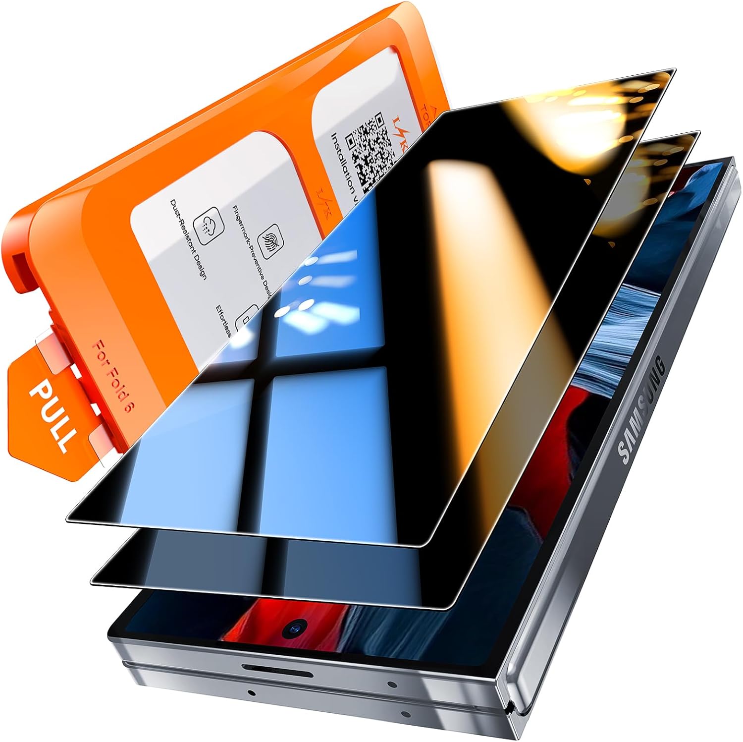 LϟK 3 in 1 Privacy, Special Screen Protector for Samsung Galaxy Z Fold 6, High-Q...