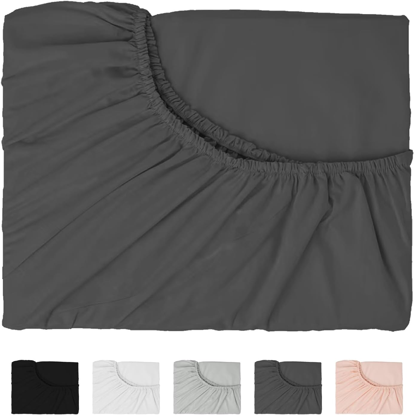 Hotella 100% Microfiber Ultra Soft 60"x80" Queen Size Fitted Sheet Only, Up to 1...