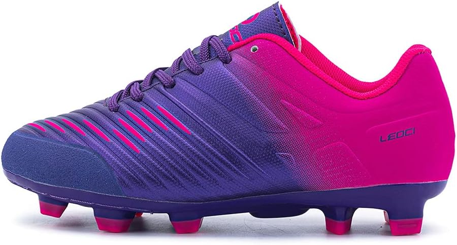 LEOCI Football Shoes, Special Kid's Anti-Slip Soccer Boots, Unique Toddler Outdo...