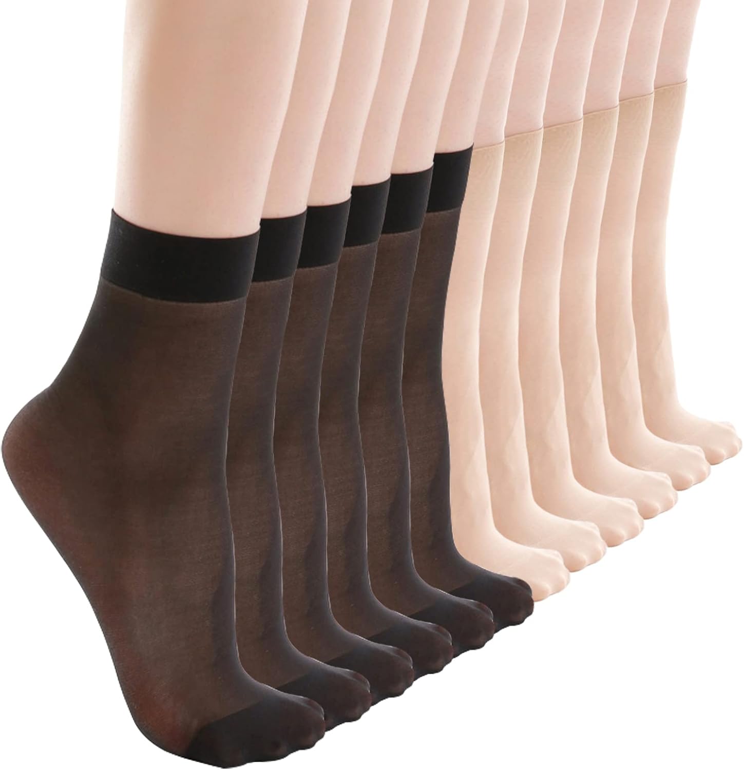 ZIHUA 12 Pairs Nylon Pop Socks, Special Socks for Women Ankle High, Innovative 1...