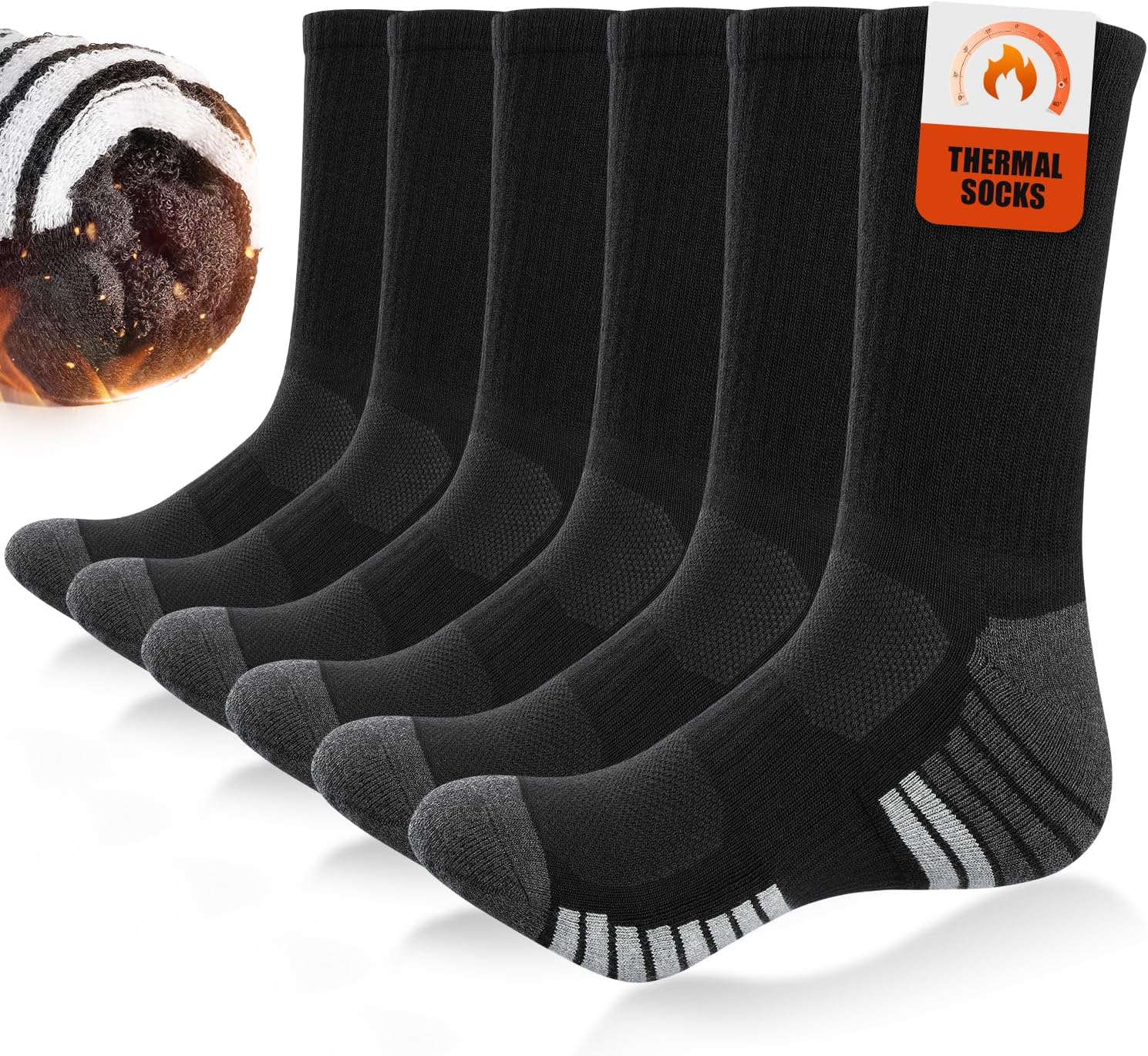 Benirap Mens Thermal Socks, Special Warm Thick Socks, Innovative Breathable Cush...