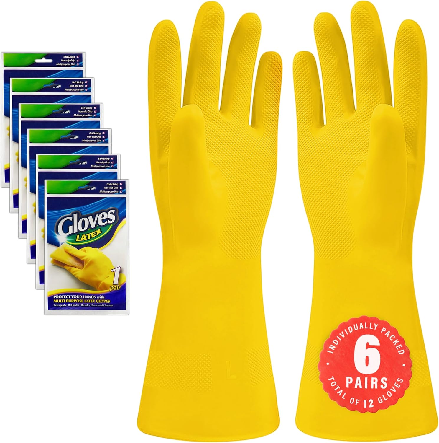 SteadMax 3/6 Pairs Cleaning Gloves, Affordable Reu...