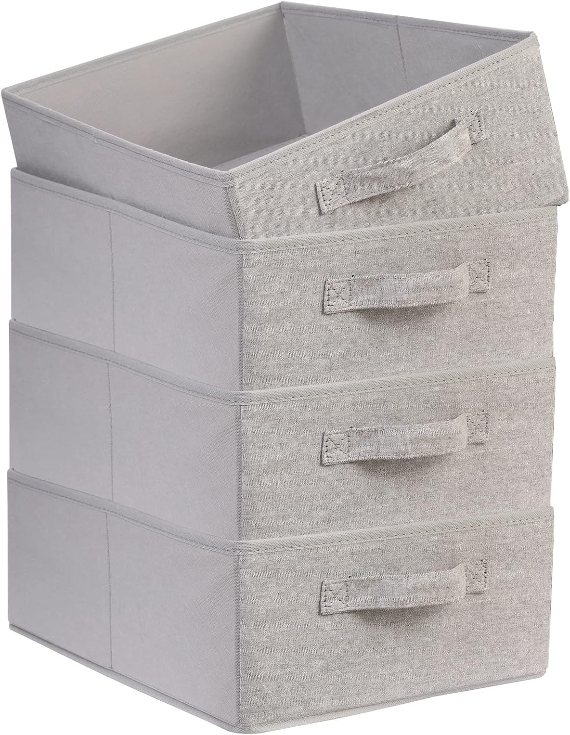 OVAKIA 4 Piece Clothes Drawer Organisers, Foldable Storage Box Shelf Fabric Ward...