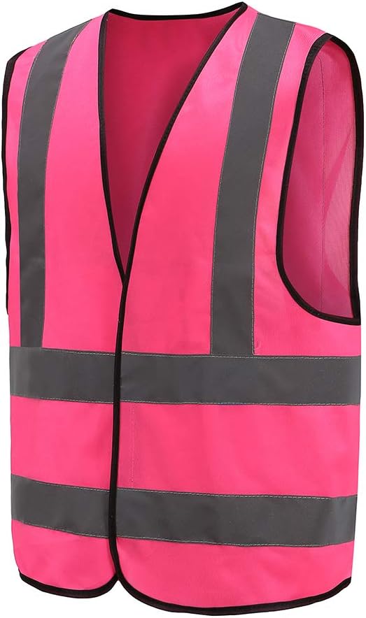 AYKRM 12 colour High visibility viz vest hi vis viz reflective work construction...