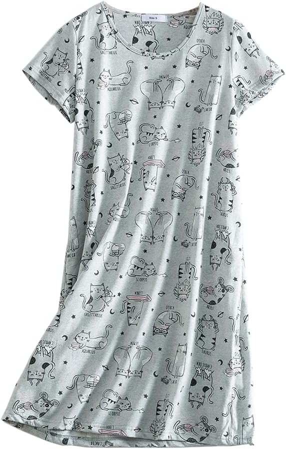 Dreamskull Nightdress, Special Nightie for Ladies, Innovative Short Sleeve Night...