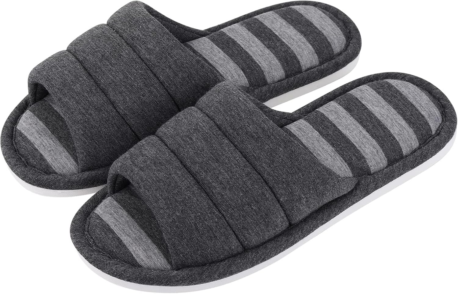 shevalues Open Toe House Slippers for Women Men Soft Cotton Indoor Shoes Memory...