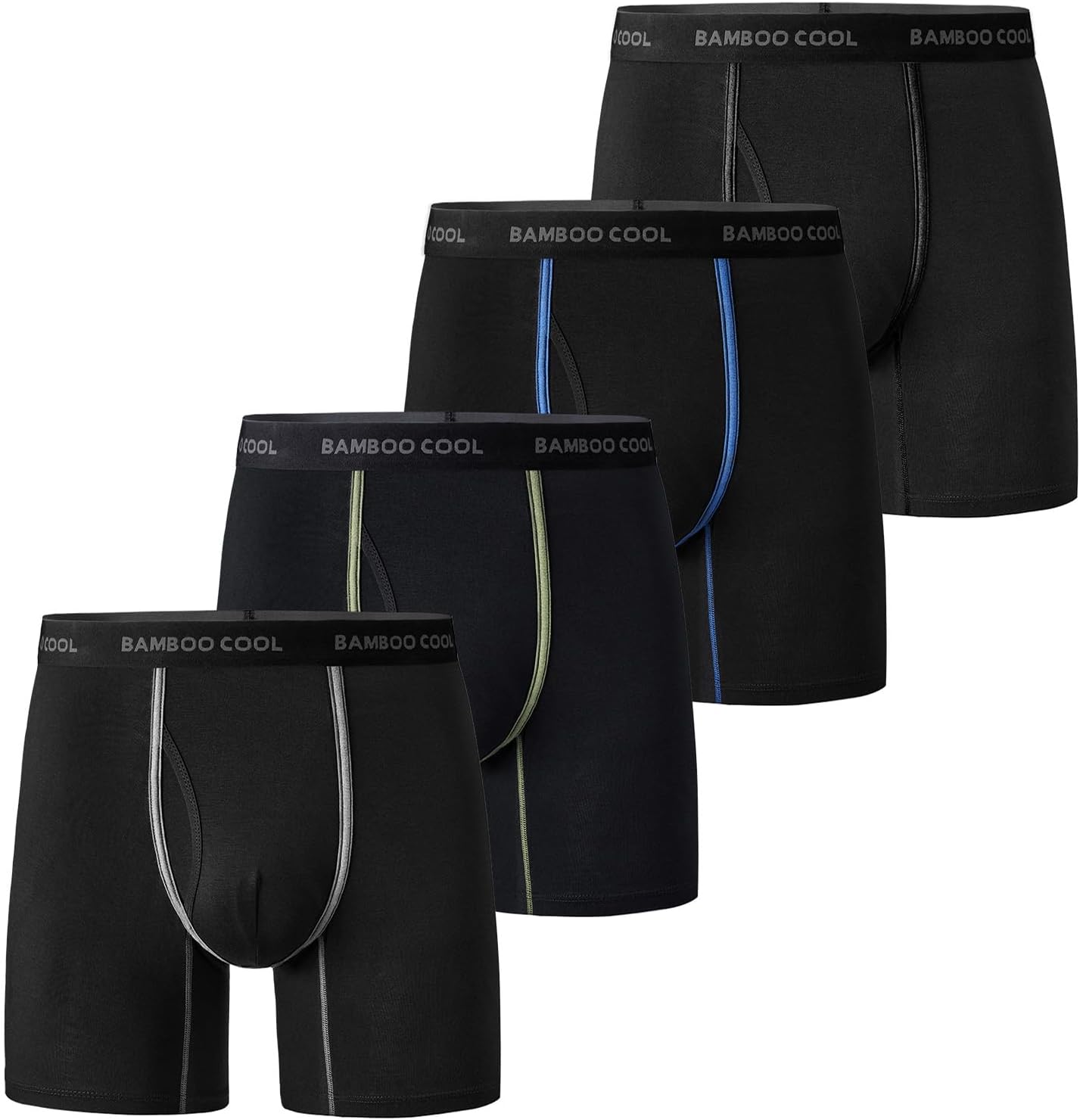 BAMBOO COOL Men's Underwear, Special Soft Breathable Boxer Briefs, Innovative Me...