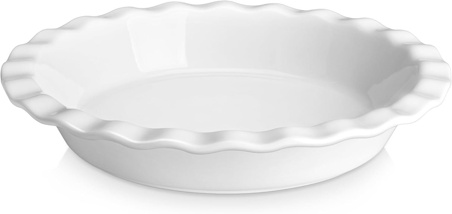 MALACASA Ceramic Pie Dishes, Pie Pan for Baking 9 Inch,40 OZ Pie Plate Round Pie...