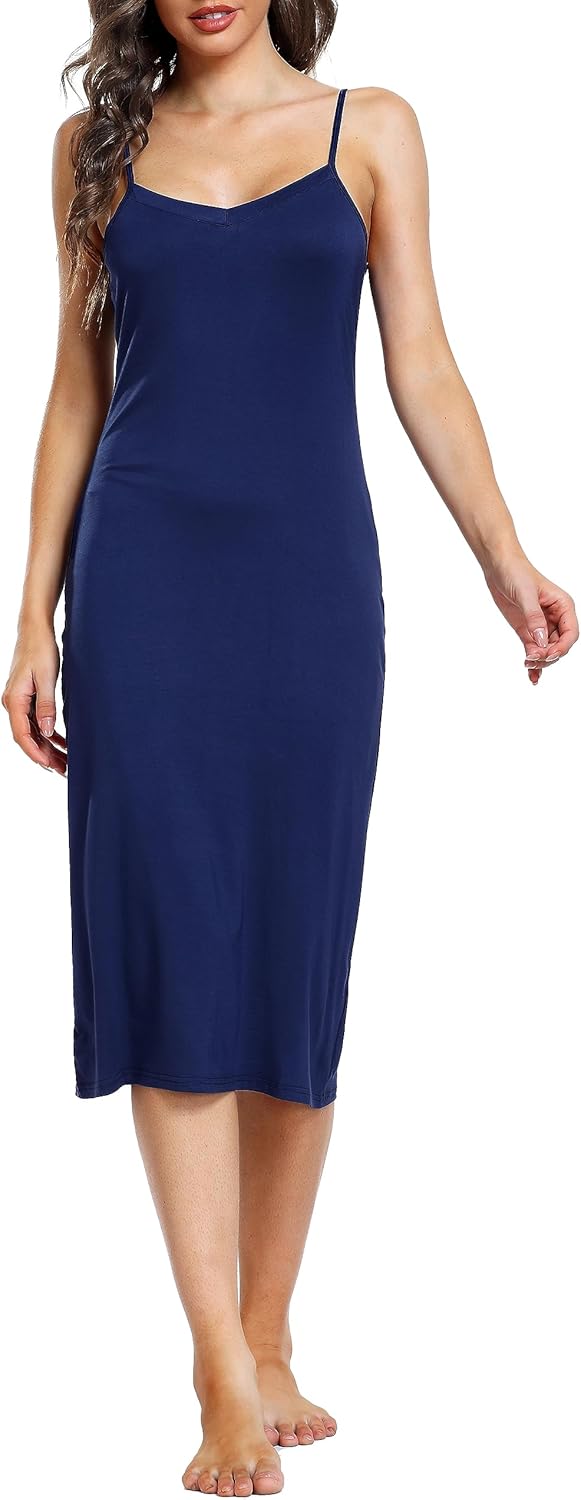 Sopesil Women's Full Slips, Soft Long Nightdresses Slip Dress Adjustable Spaghet...
