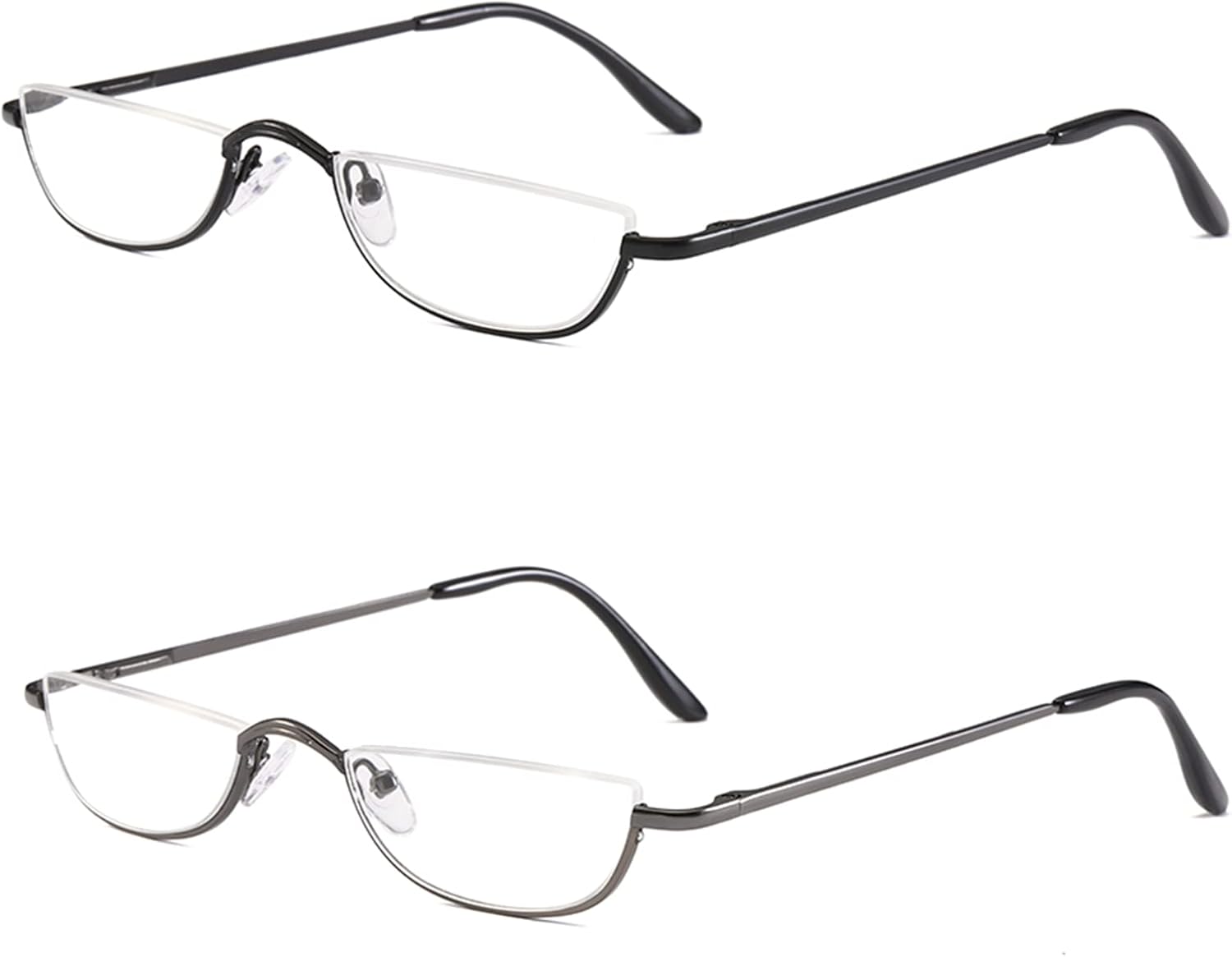 KoKoBin Half Reading Glasses, Special Half Rim Metal Frame Readers, Innovative S...