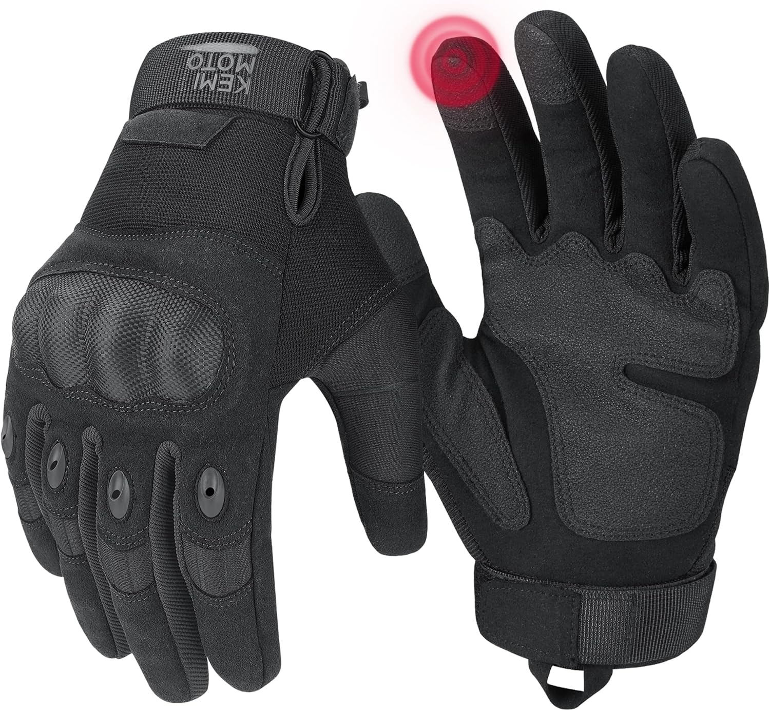 KEMIMOTO Tactical Gloves for Men, Touchscreen Motorcycle Gloves with Hard Shell...