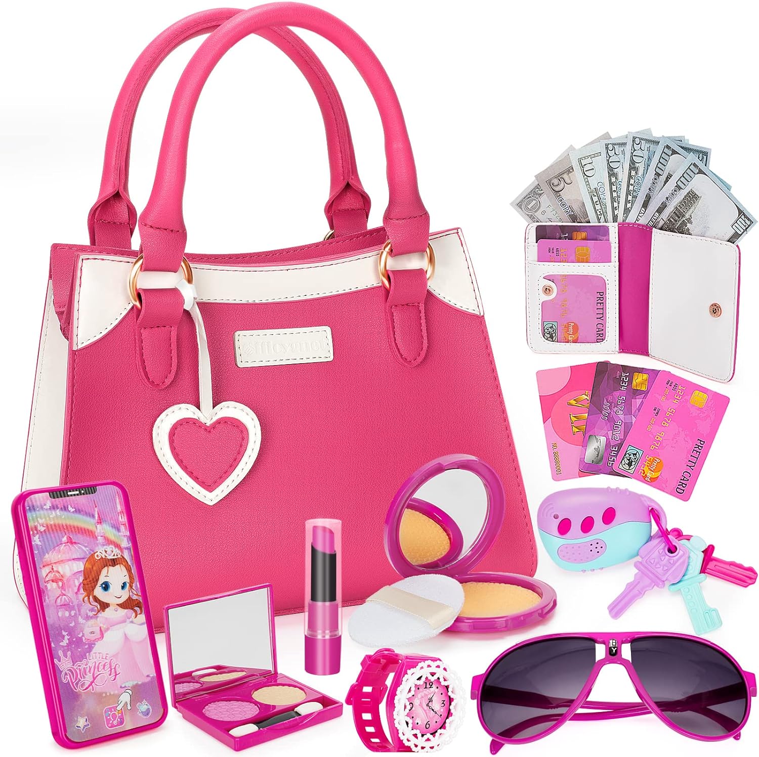 Officygnet Play Purse for Little Girls, Princess Pretend Play Girls Toys for 3 4...