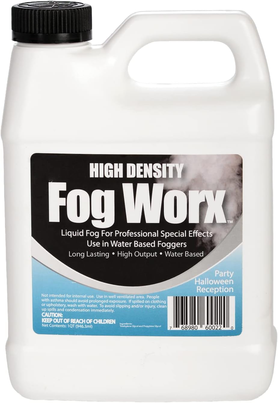 FogWorx Extreme High Density Fog Juice - Long Lasting, High Output, Odorless Wat...