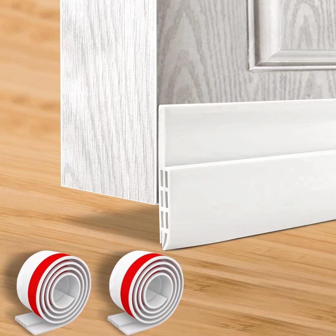 Hulameda 2 Pack Door Draft Excluder Strip, Self Adhesive Draft Excluder Tape for...