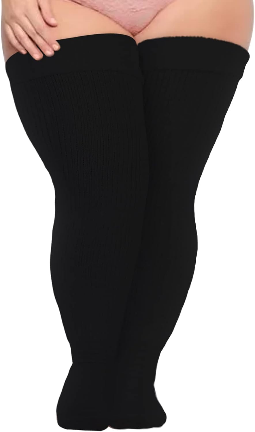 Neoviancia Plus Size Thigh High Socks, Special Socks for Thick Thighs Women, Uni...