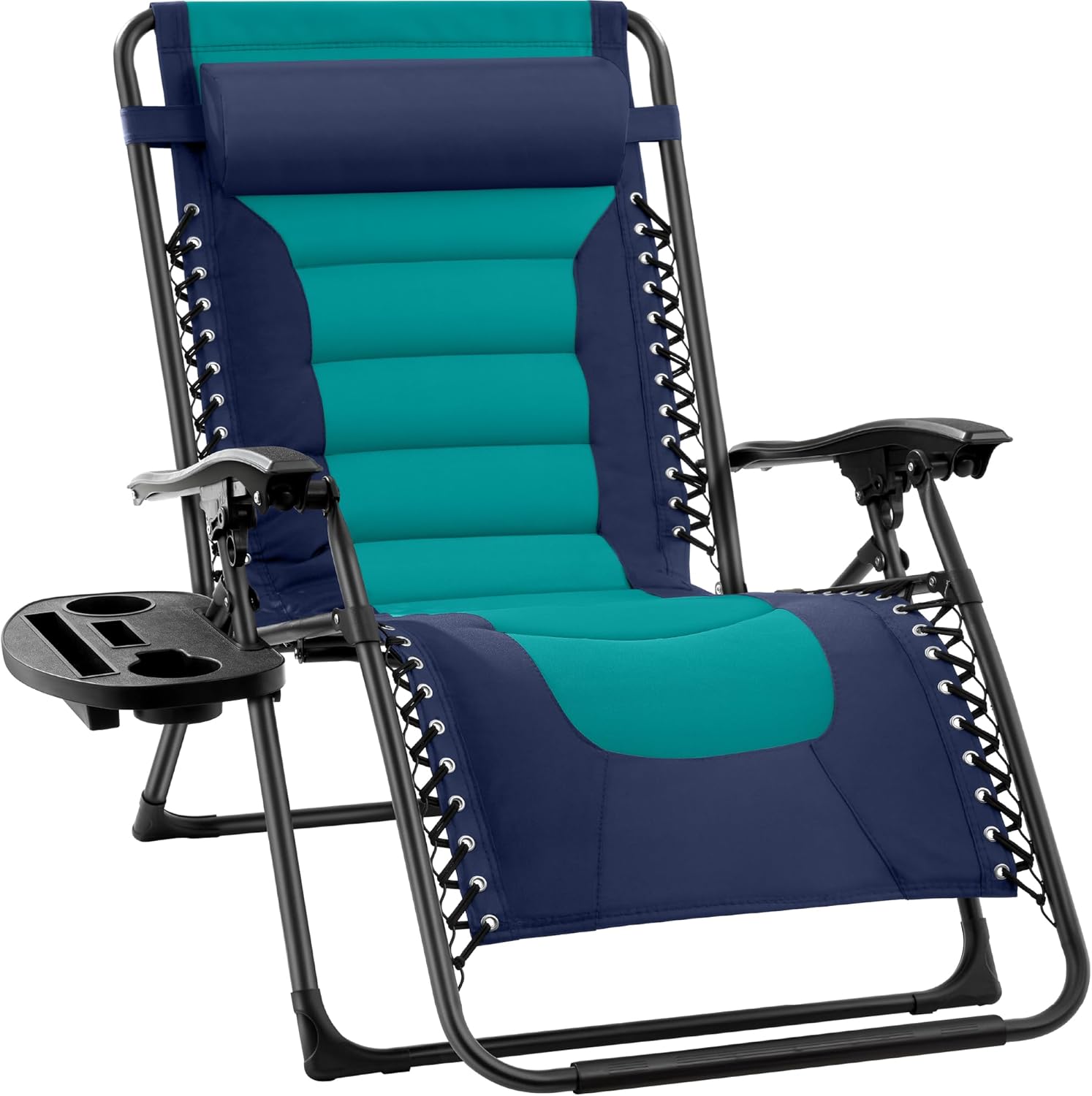 Oversized Padded Zero Gravity Chair, Special Folding Outdoor Patio Recliner, Inn...