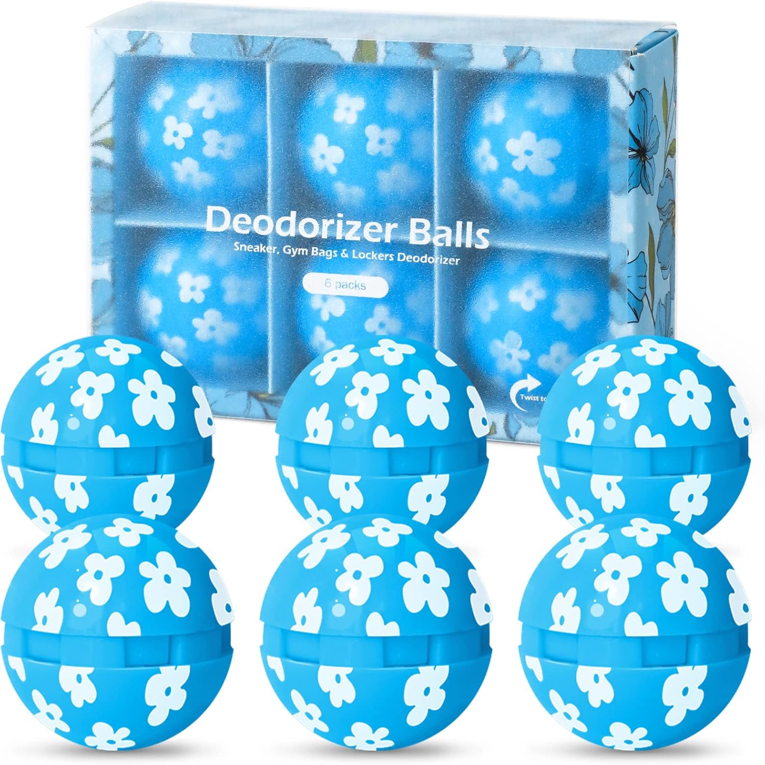SCENTORINI Shoe Deodorizer Balls, Linen Scented Deodorizing Balls for Sneakers T...