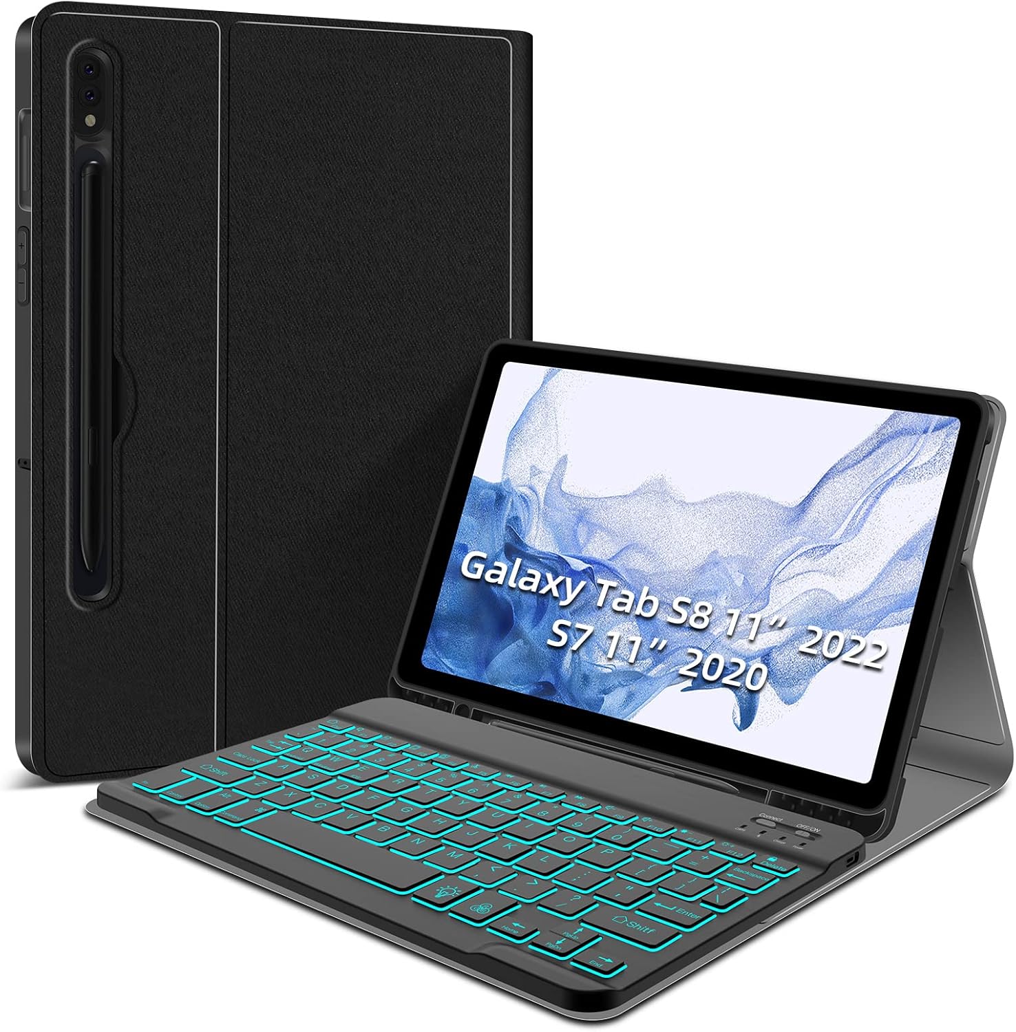 JUQITECH Backlit Keyboard Case, Special Case for Samsung-Galaxy-Tab S8 S7 11, Un...