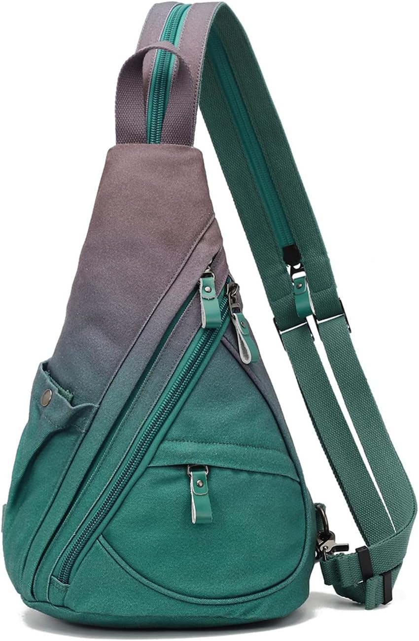 KL928 Canvas Sling Bag - Small Crossbody Backpack Shoulder Casual Daypack Rucksa...