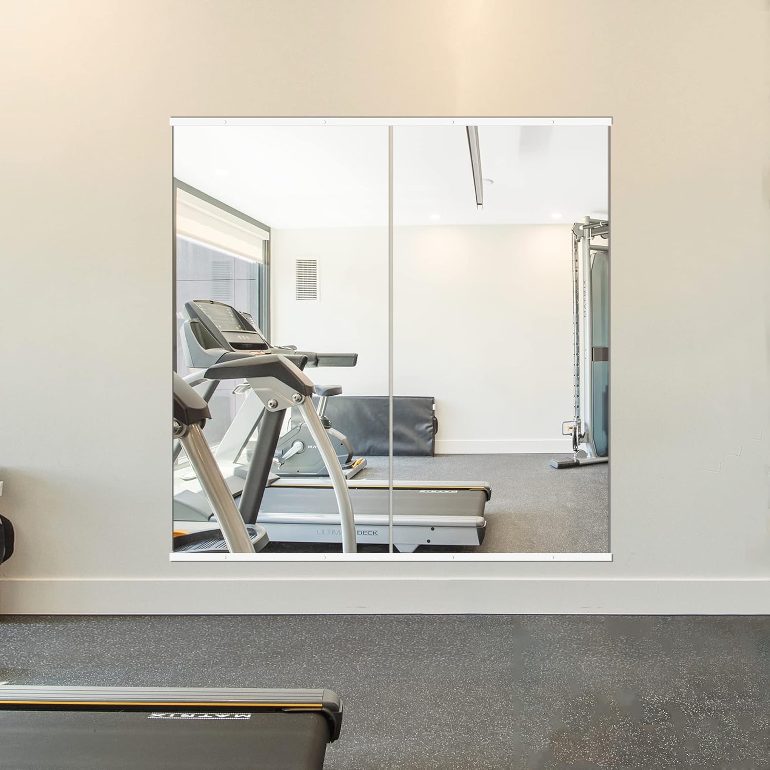 Home Gym Mirror, Large Full Body Mirror for Yoga, Fitness, 48''x24''x2PCS, Glass...