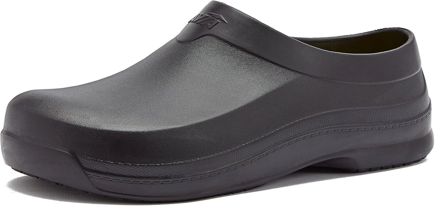 Avia Flame Slip Resistant Clogs for Women, Slip On Work Shoes for Food Service,...