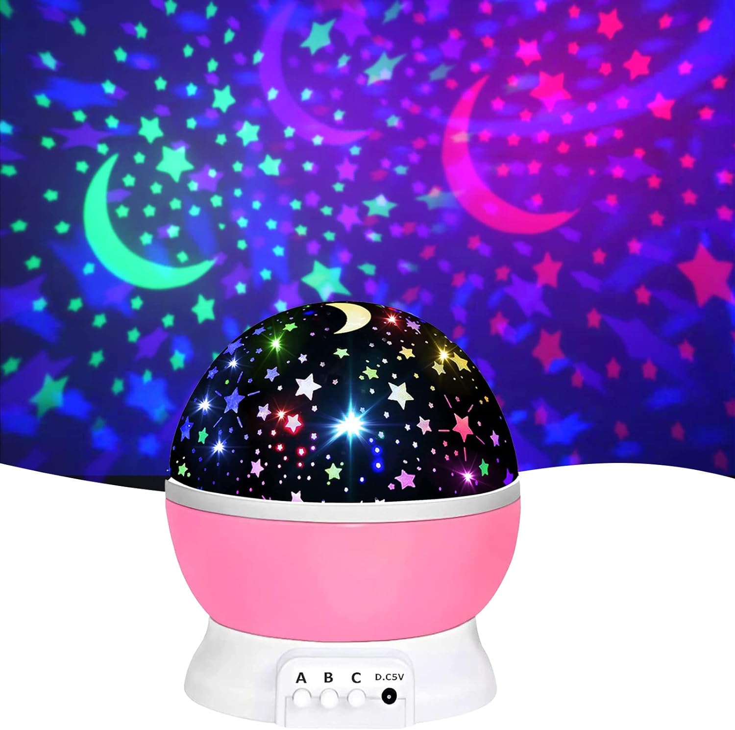 Star Projector Night Light Kids, Baby Night Light Projector, 360°Rotation Kids B...