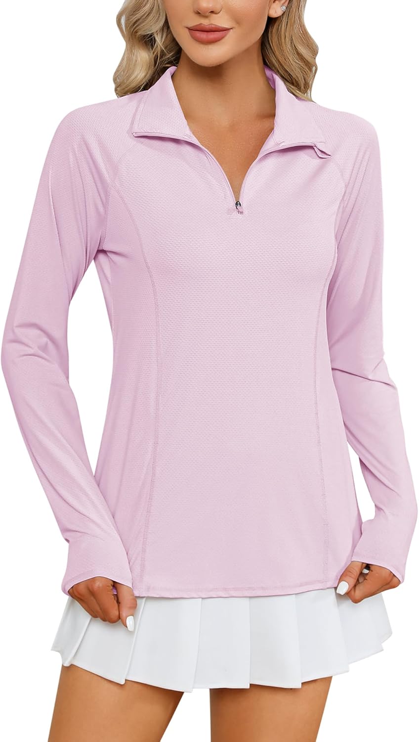 LOMON Women Long Sleeve Shirts, Special Sun Protection 1/4 Zip Summer Quick Dry...