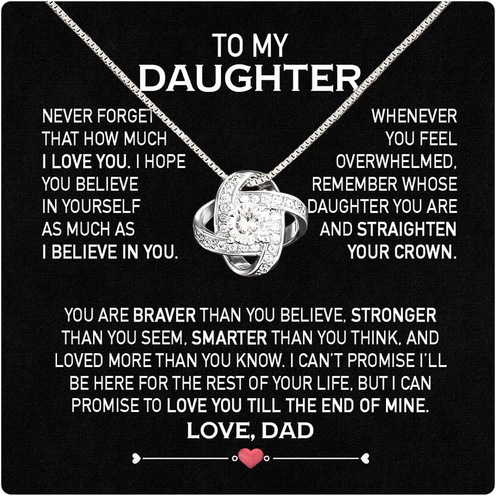 Special To My Daughter Necklace, Unique Necklace from Dad, High-Quality Necklace...