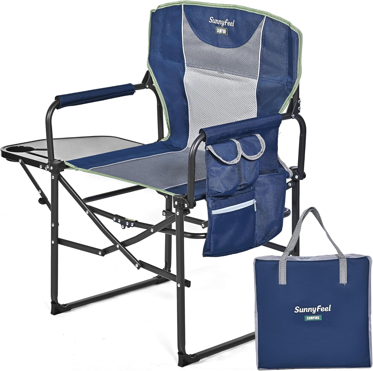 SUNNYFEEL Camping Directors Chair, Special Portable Folding Lawn Chair for Adult...