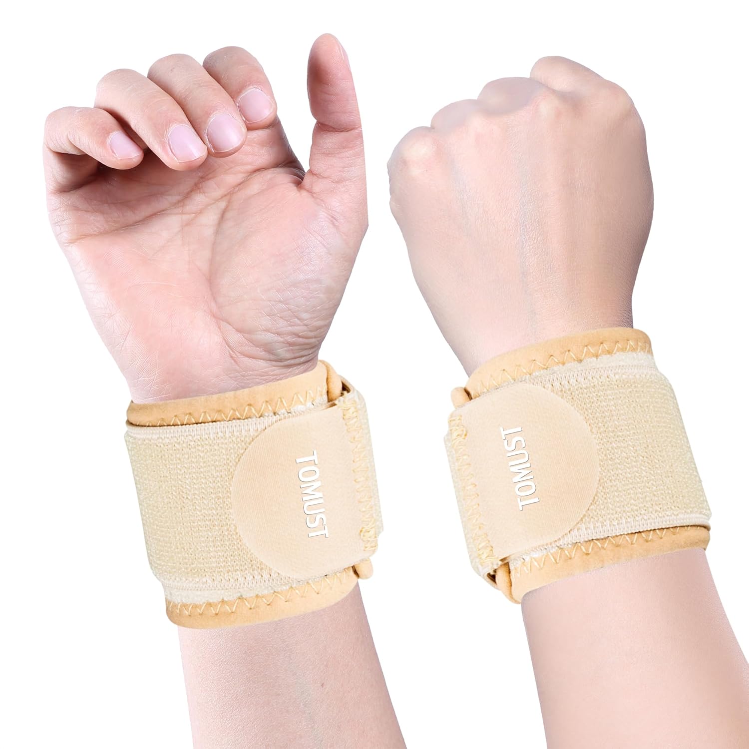 TOMUST 2 PCS Comfortable Wrist Brace, Special Adjustable Wrist Support, Innovati...
